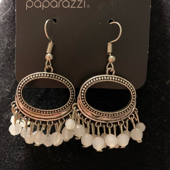 Paparazzi silver fish hook earrings